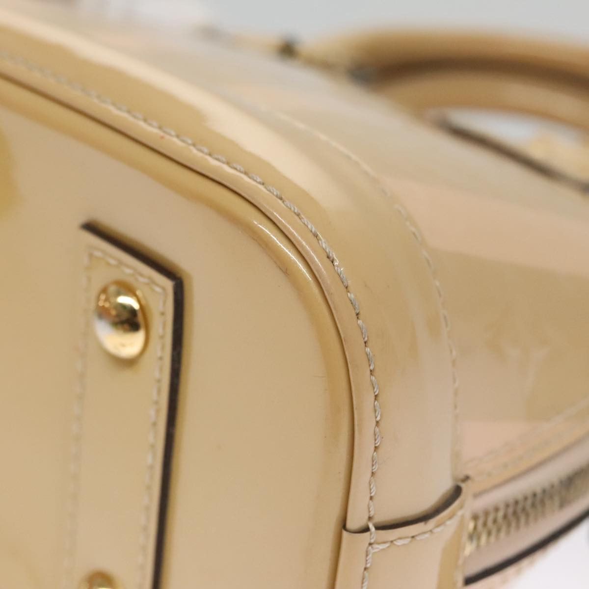 Louis Vuitton Alma Bb Beige Patent Leather Handbag (Pre-Owned) Size ONE SIZE - 10 Thumbnail
