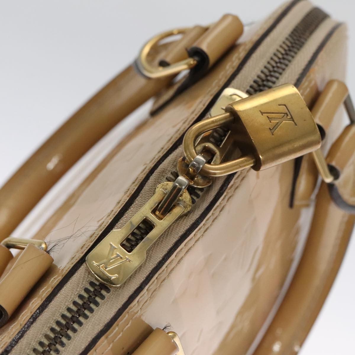 Louis Vuitton Alma Bb Beige Patent Leather Handbag (Pre-Owned) Size ONE SIZE - 14 Thumbnail
