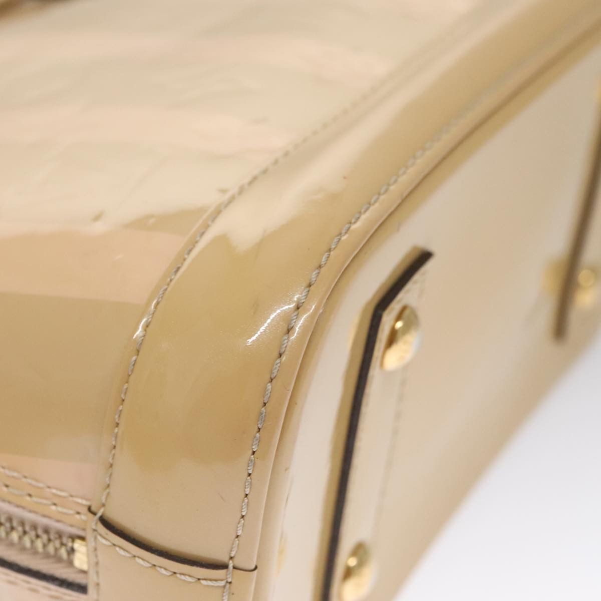 Louis Vuitton Alma Bb Beige Patent Leather Handbag (Pre-Owned) Size ONE SIZE - 9 Thumbnail