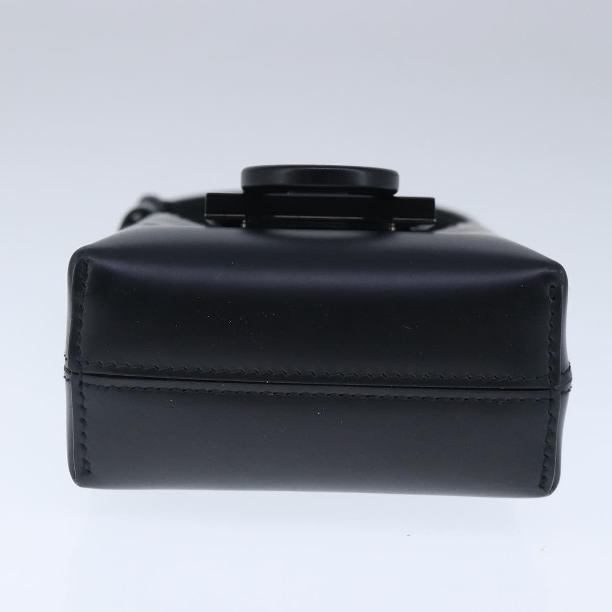 Salvatore Ferragamo Gancini Black Leather Handbag (Pre-Owned) Size ONE SIZE - 5 Thumbnail