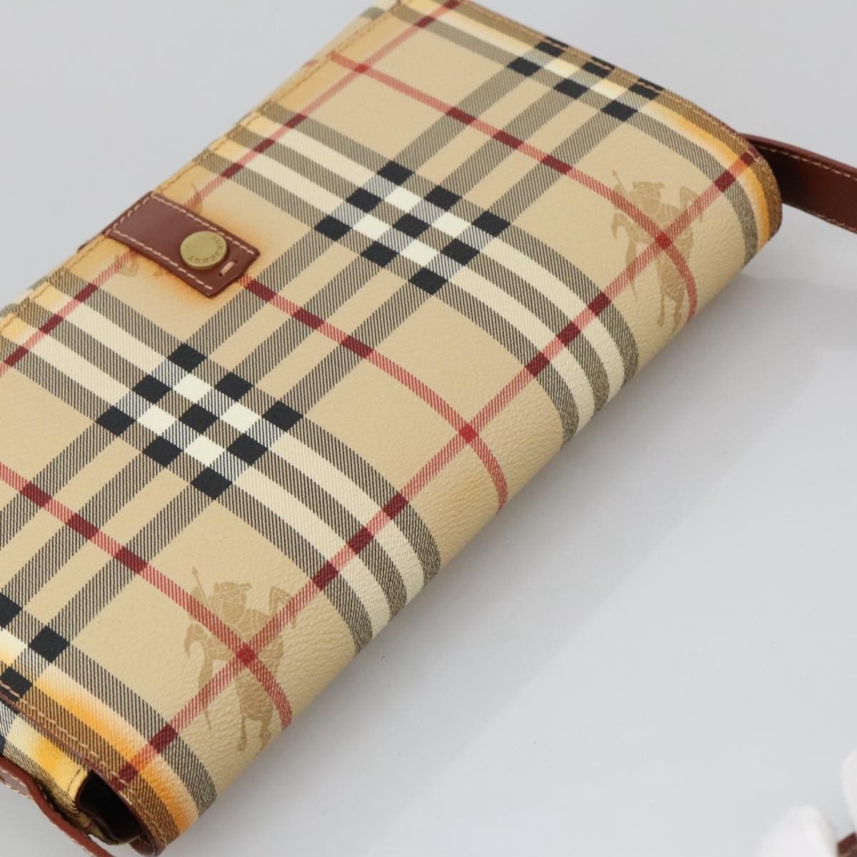 Burberry Haymarket Beige Canvas Shoulder Bag (Pre-Owned) Size ONE SIZE - 11 Thumbnail