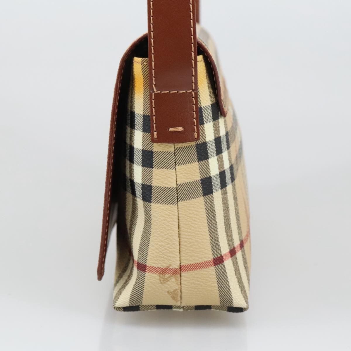 Burberry Haymarket Beige Canvas Shoulder Bag (Pre-Owned) Size ONE SIZE - 4 Thumbnail