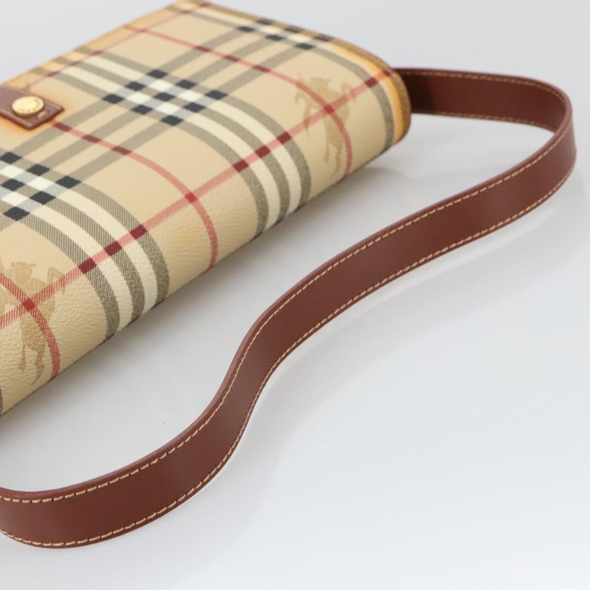 Burberry Haymarket Beige Canvas Shoulder Bag (Pre-Owned) Size ONE SIZE - 5 Thumbnail