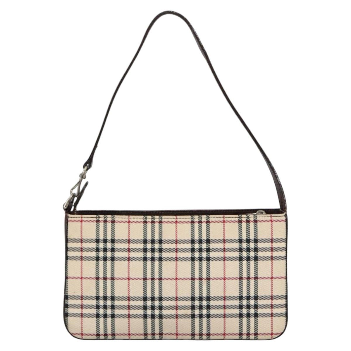 Burberry Nova Check Beige Canvas Shoulder Bag (Pre-Owned) Size ONE SIZE - 2 Thumbnail
