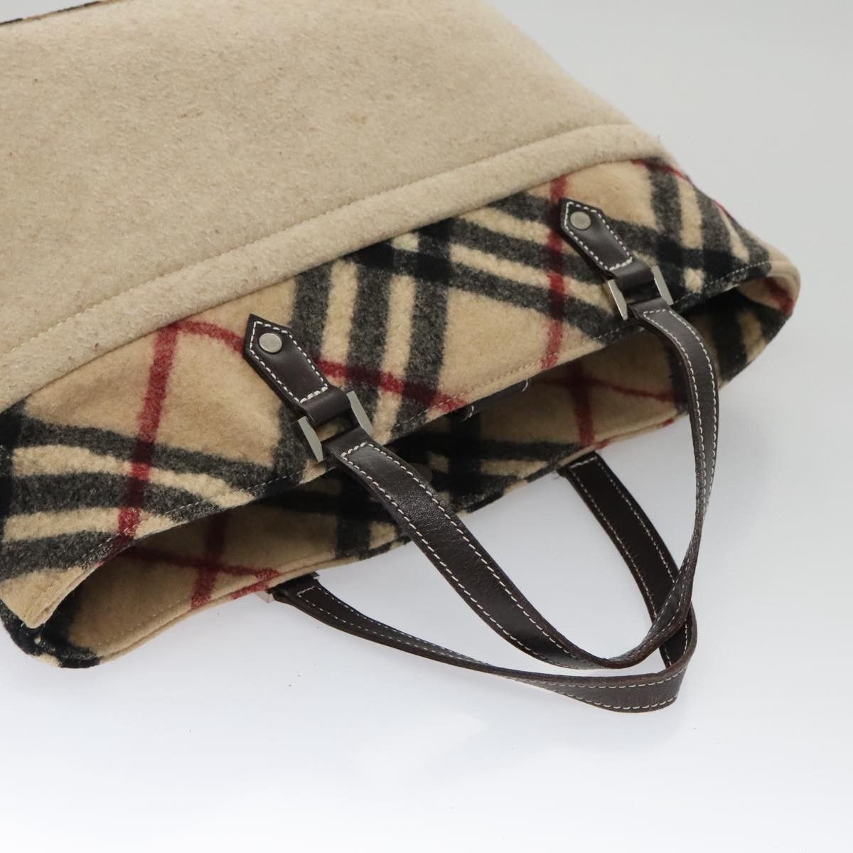 Burberry Nova Check Beige Canvas Handbag (Pre-Owned) Size ONE SIZE - 4 Thumbnail