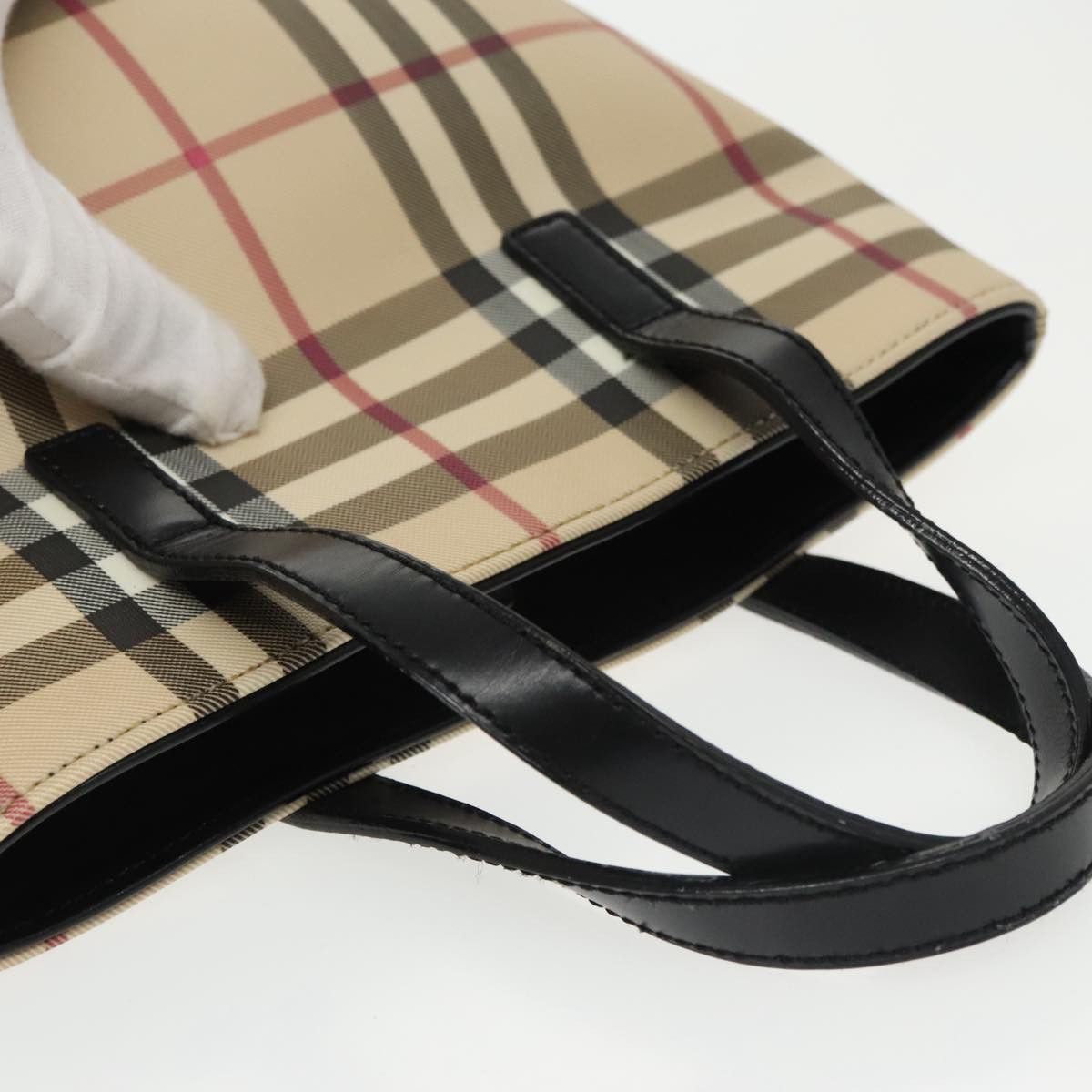 Burberry Nova Check Beige Canvas Handbag (Pre-Owned) Size ONE SIZE - 12 Thumbnail
