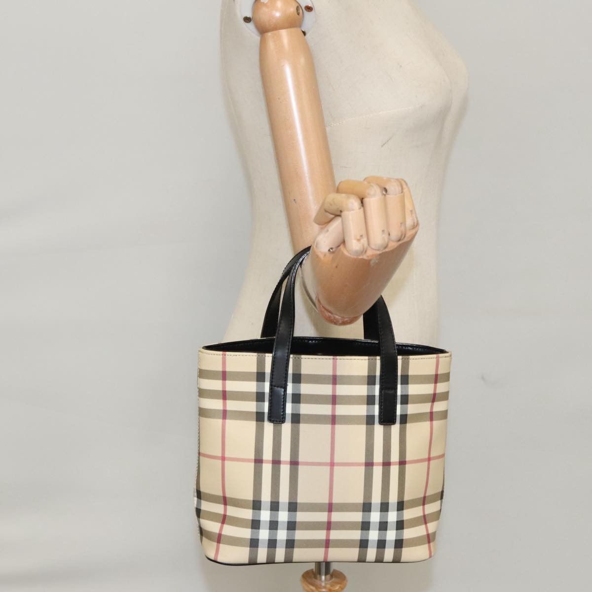 Burberry Nova Check Beige Canvas Handbag (Pre-Owned) Size ONE SIZE - 11 Thumbnail