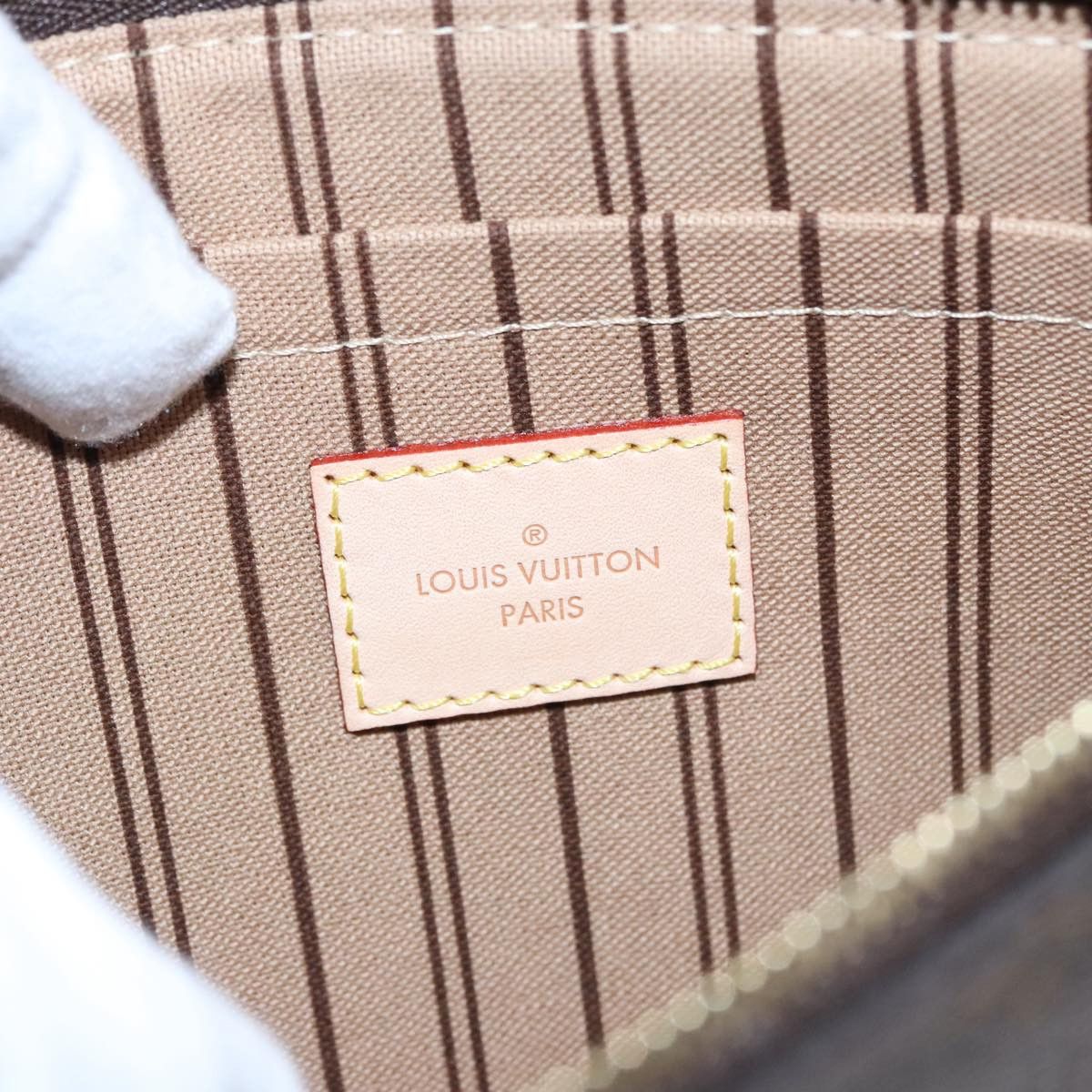 Louis Vuitton Neverfull Brown Canvas Clutch Bag (Pre-Owned) Size ONE SIZE - 14 Thumbnail