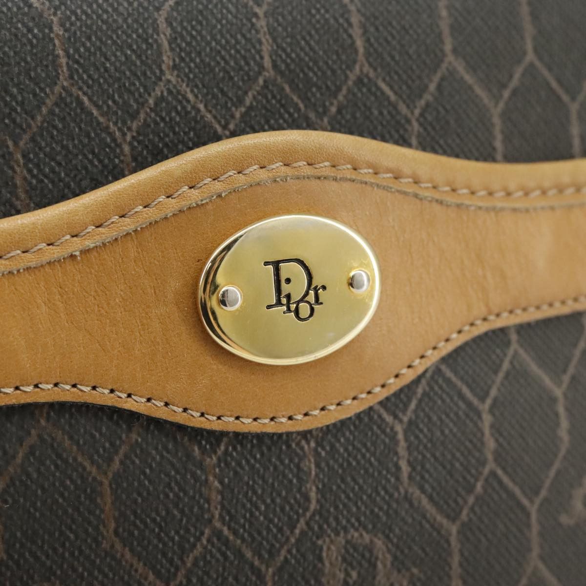 Dior Honeycomb Black Canvas Shoulder Bag (Pre-Owned) Size ONE SIZE - 7 Thumbnail