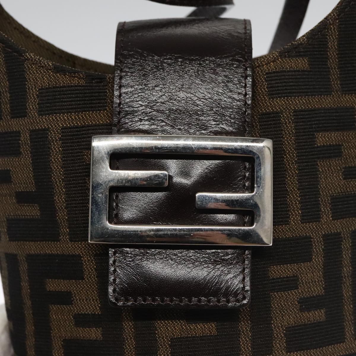 Fendi Zucca Brown Canvas Shoulder Bag (Pre-Owned) Size ONE SIZE - 7 Thumbnail