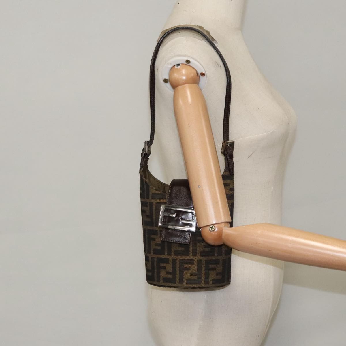 Fendi Zucca Brown Canvas Shoulder Bag (Pre-Owned) Size ONE SIZE - 10 Thumbnail