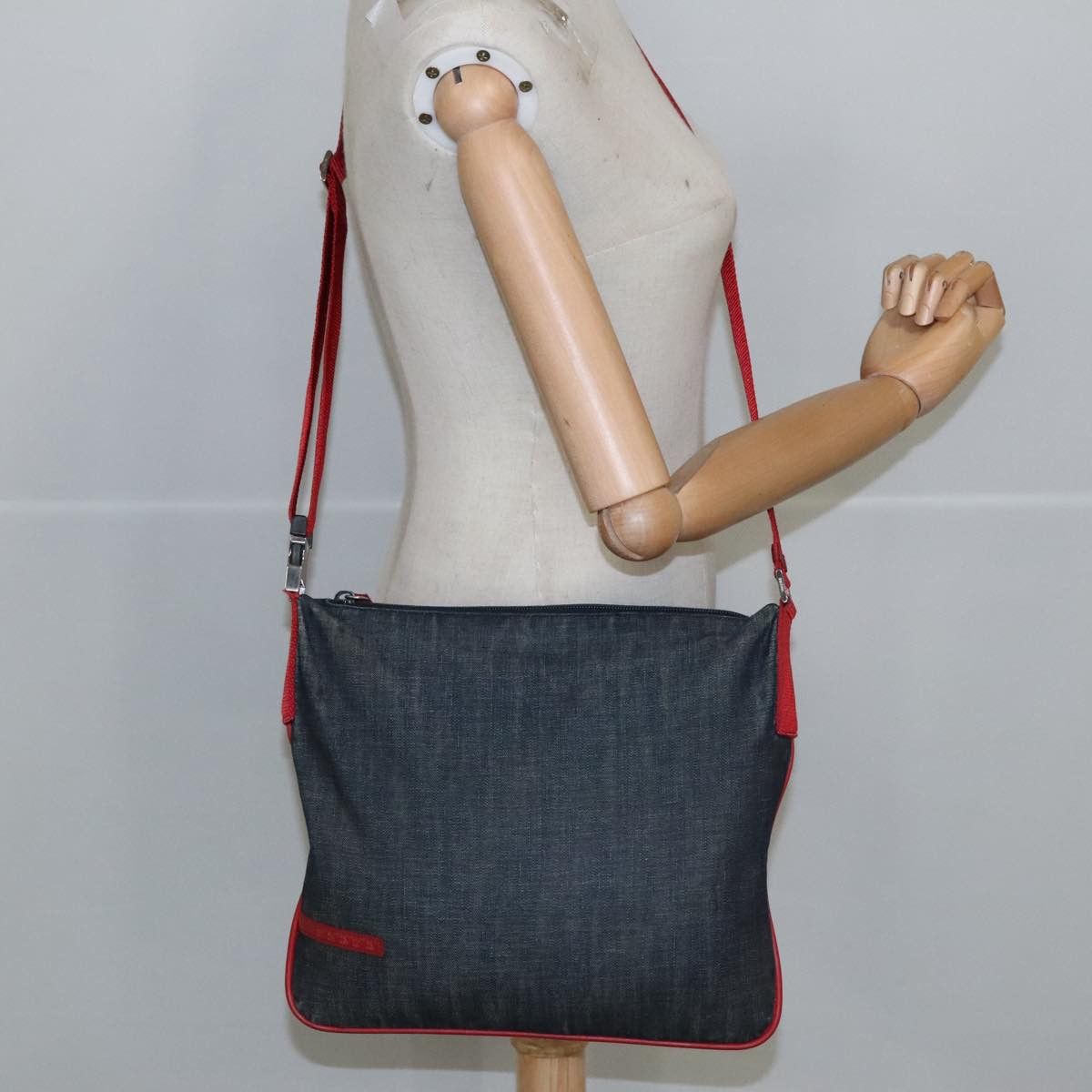 Prada Sports Navy Canvas Shoulder Bag (Pre-Owned) Size ONE SIZE - 11 Thumbnail