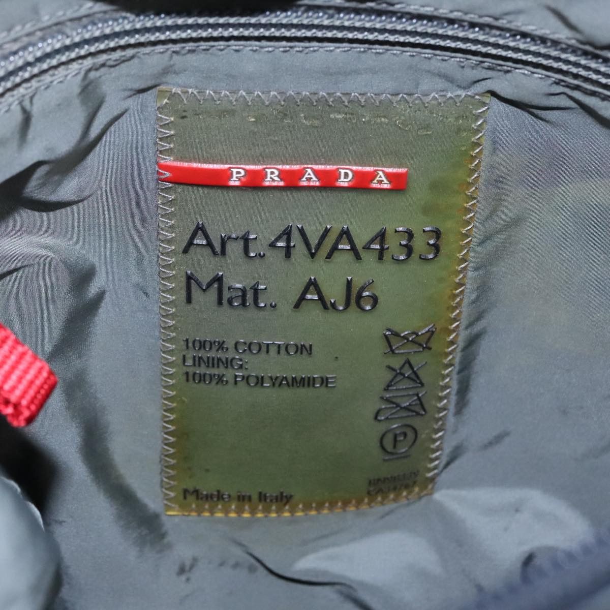 Prada Sports Navy Canvas Shoulder Bag (Pre-Owned) Size ONE SIZE - 10 Thumbnail