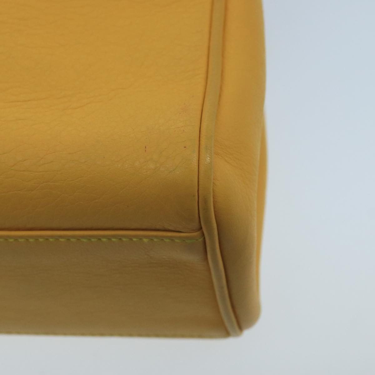 Cd Yellow Leather Handbag (Pre-Owned)