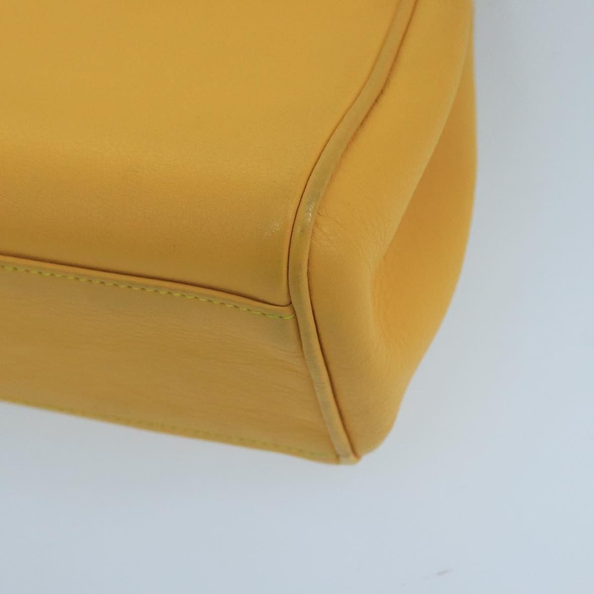 Cd Yellow Leather Handbag (Pre-Owned)