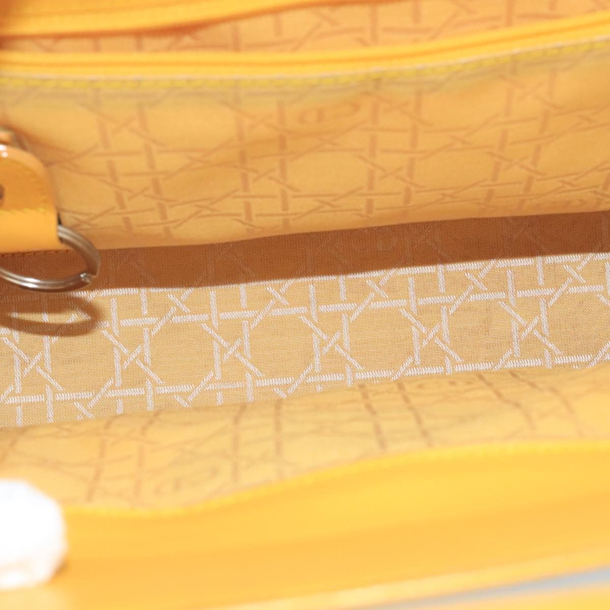 Cd Yellow Leather Handbag (Pre-Owned)