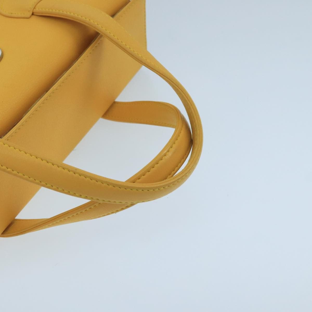 Cd Yellow Leather Handbag (Pre-Owned)