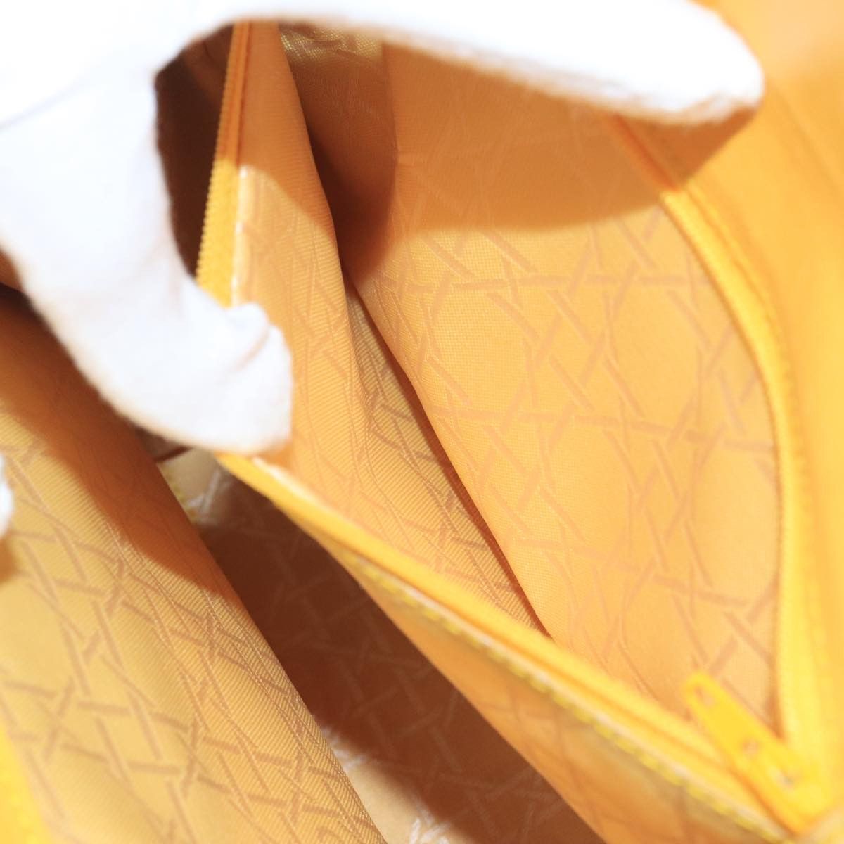 Cd Yellow Leather Handbag (Pre-Owned)
