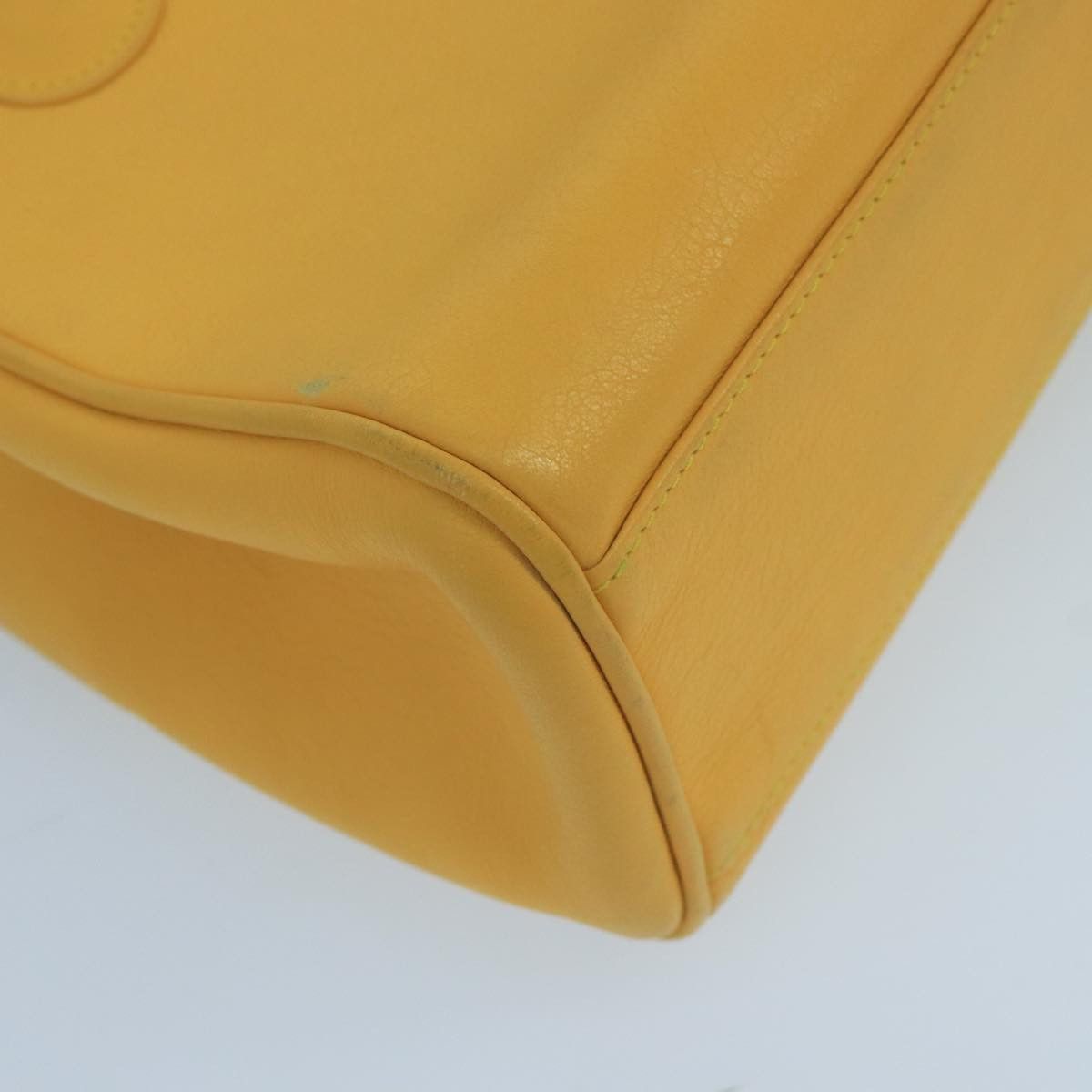 Cd Yellow Leather Handbag (Pre-Owned)