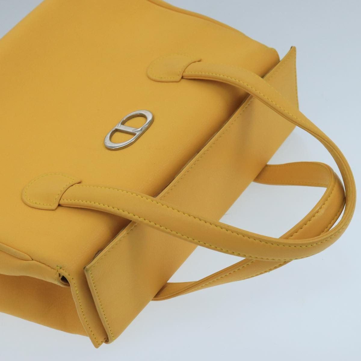 Cd Yellow Leather Handbag (Pre-Owned)