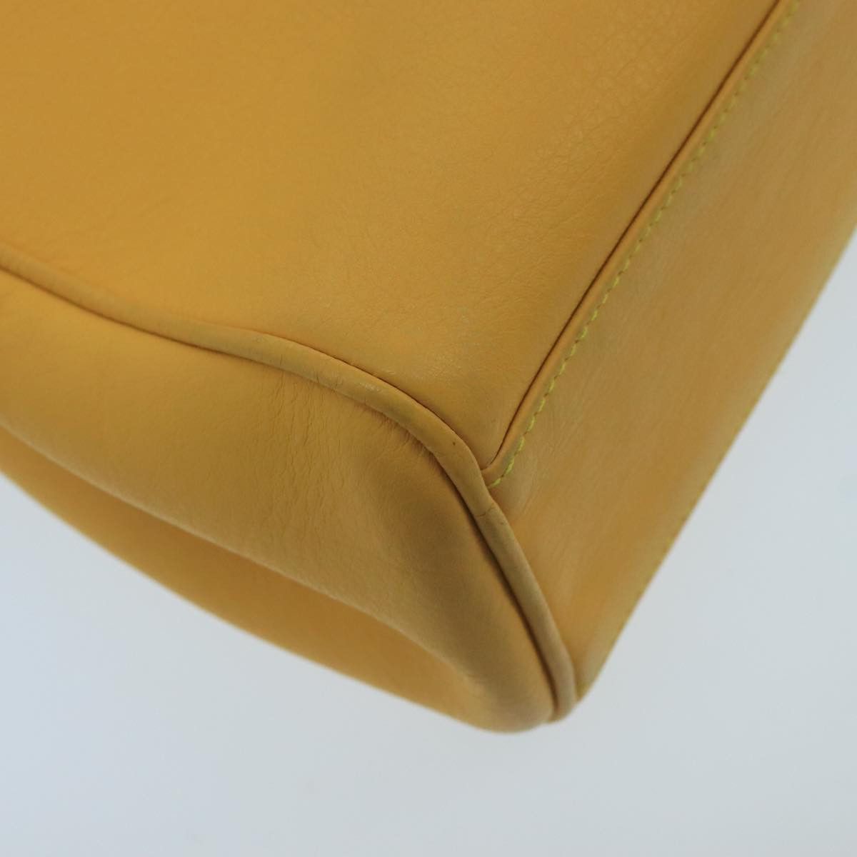 Cd Yellow Leather Handbag (Pre-Owned)