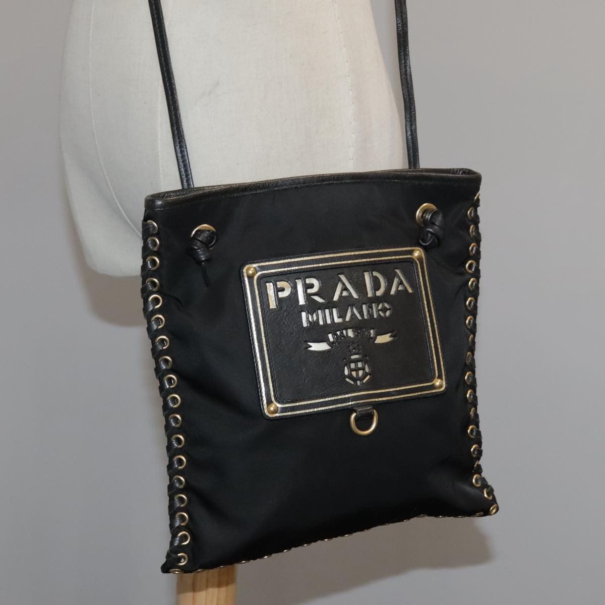 Prada Re-Nylon Black Synthetic Shoulder Bag (Pre-Owned) Size ONE SIZE - 16 Thumbnail