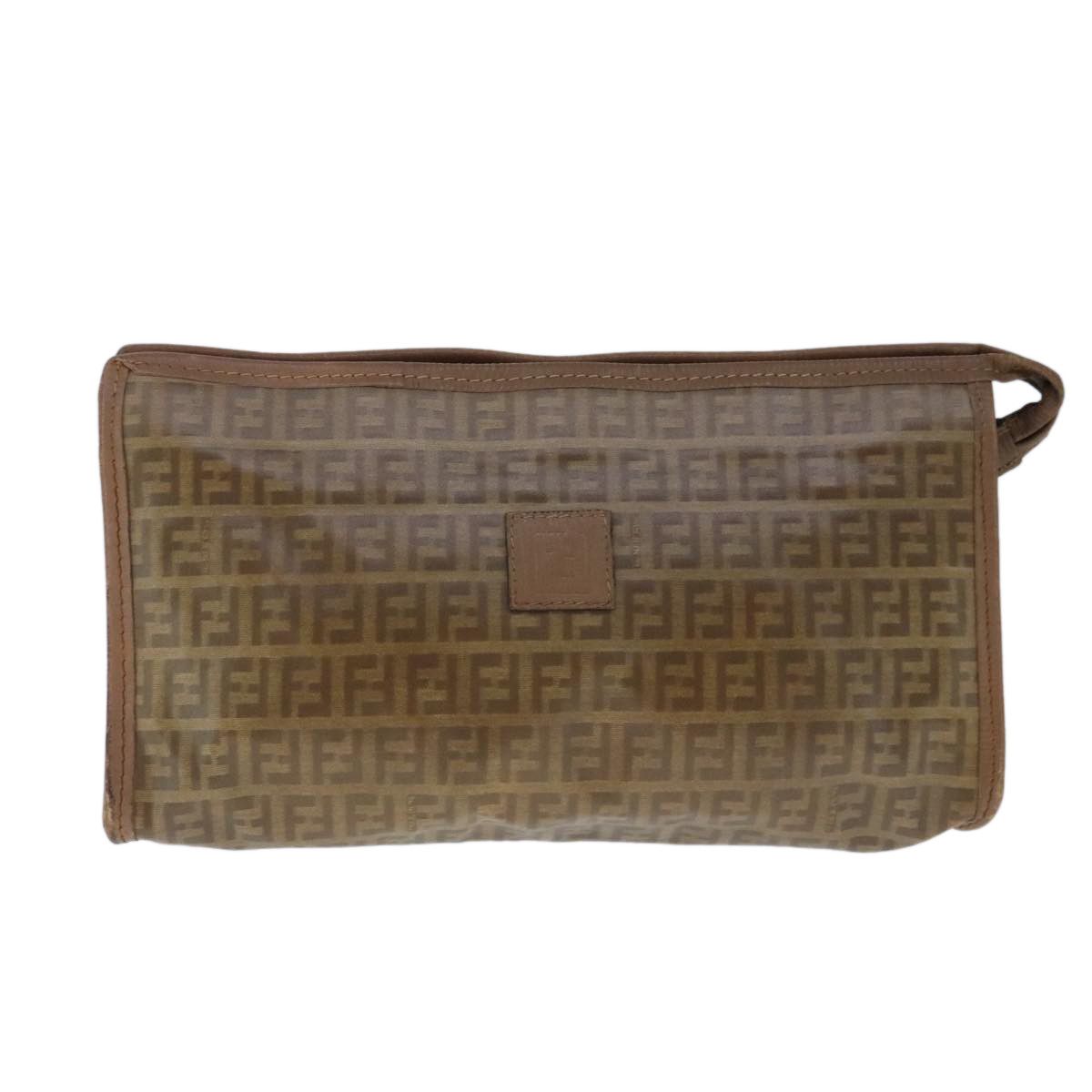 Fendi Zucchino Brown Canvas Clutch Bag (Pre-Owned) Size ONE SIZE - 12 Thumbnail