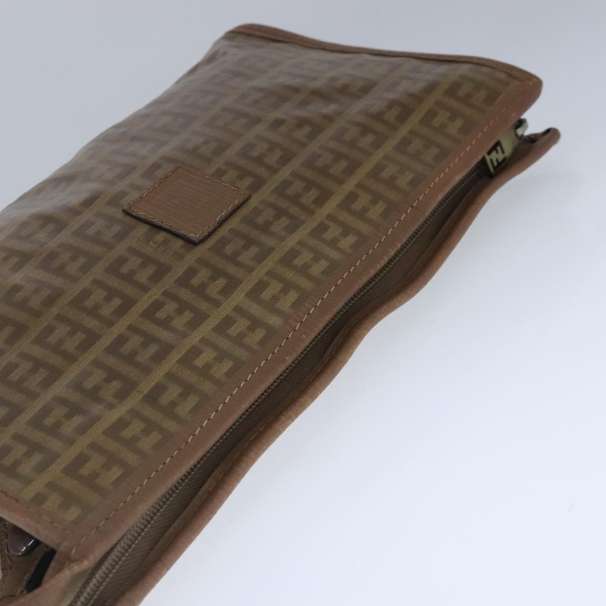 Fendi Zucchino Brown Canvas Clutch Bag (Pre-Owned) Size ONE SIZE - 14 Thumbnail