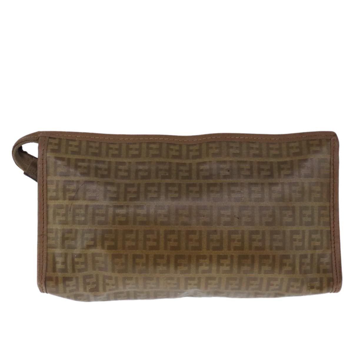 Fendi Zucchino Brown Canvas Clutch Bag (Pre-Owned) Size ONE SIZE - 2 Thumbnail