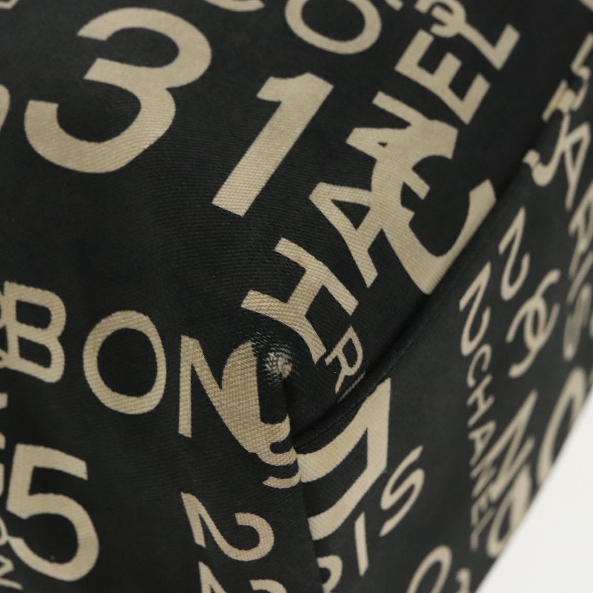 Chanel Black Canvas Tote Bag (Pre-Owned) Size ONE SIZE - 7 Thumbnail