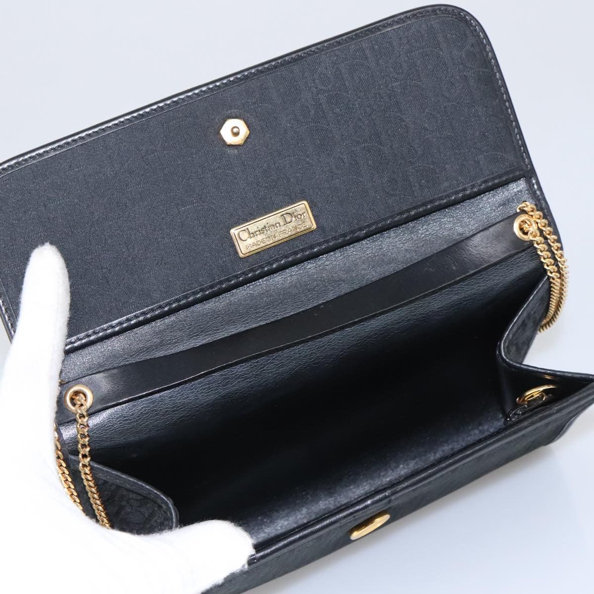 Dior Trotter Black Canvas Shoulder Bag (Pre-Owned) Size ONE SIZE - 18 Thumbnail