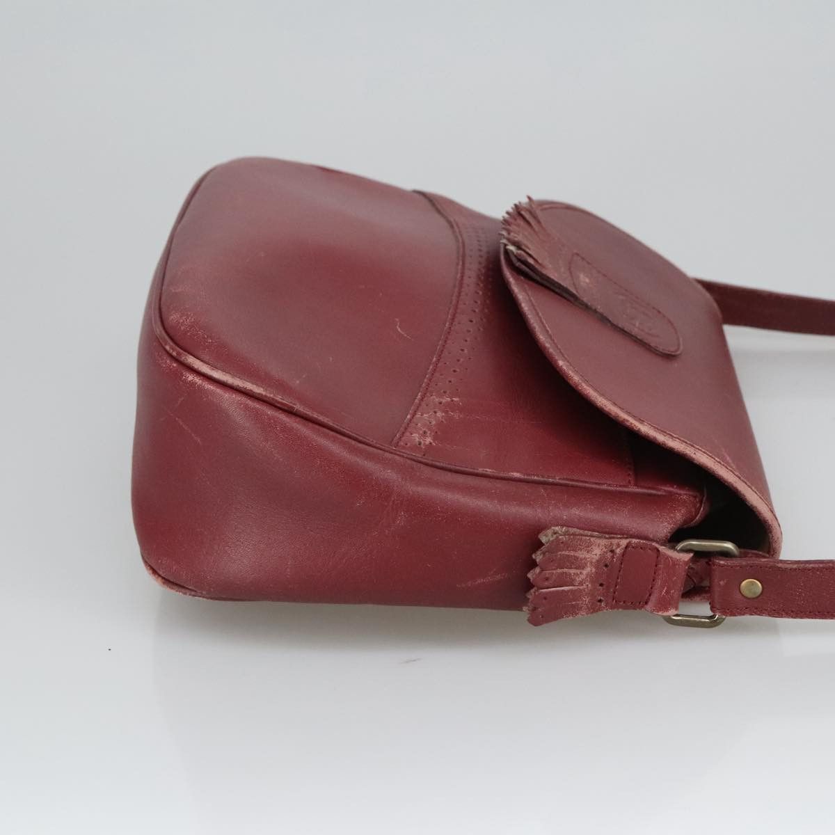 Burberry Burgundy Leather Shoulder Bag (Pre-Owned) Size ONE SIZE - 3 Thumbnail