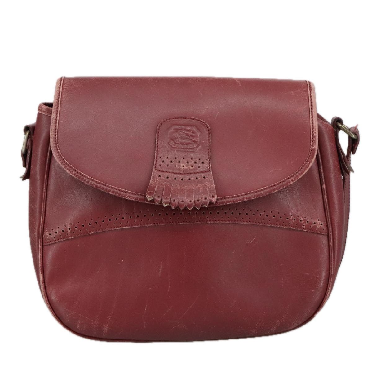 Burberry Burgundy Leather Shoulder Bag (Pre-Owned) Size ONE SIZE - 12 Thumbnail