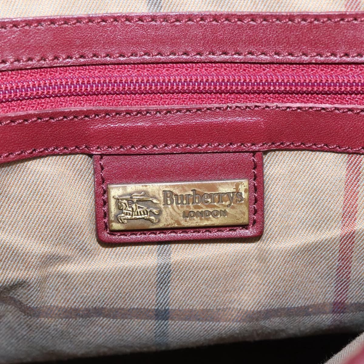 Burberry Burgundy Leather Shoulder Bag (Pre-Owned) Size ONE SIZE - 9 Thumbnail
