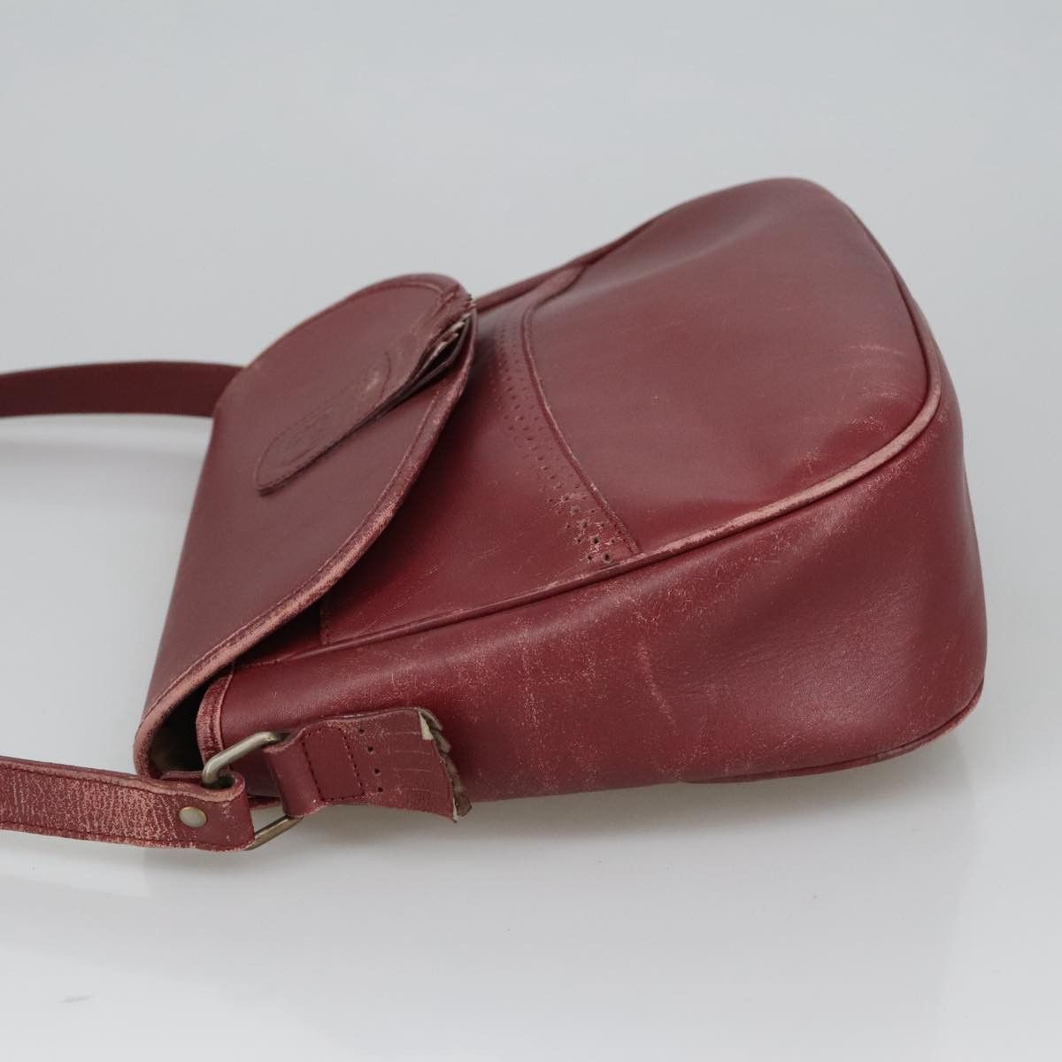 Burberry Burgundy Leather Shoulder Bag (Pre-Owned) Size ONE SIZE - 13 Thumbnail