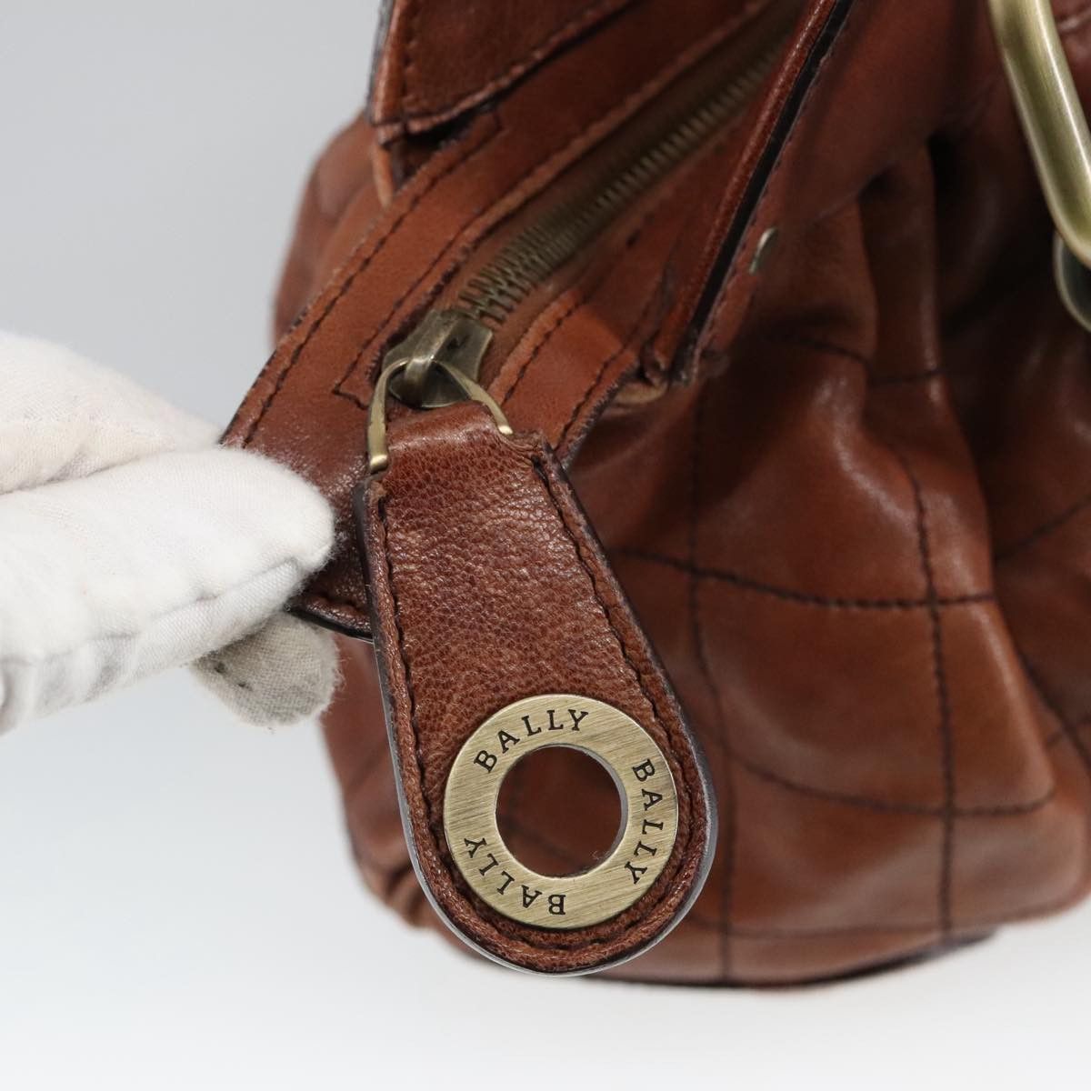 Bally Moreen T Brown Leather Handbag (Pre-Owned) Size ONE SIZE - 8 Thumbnail