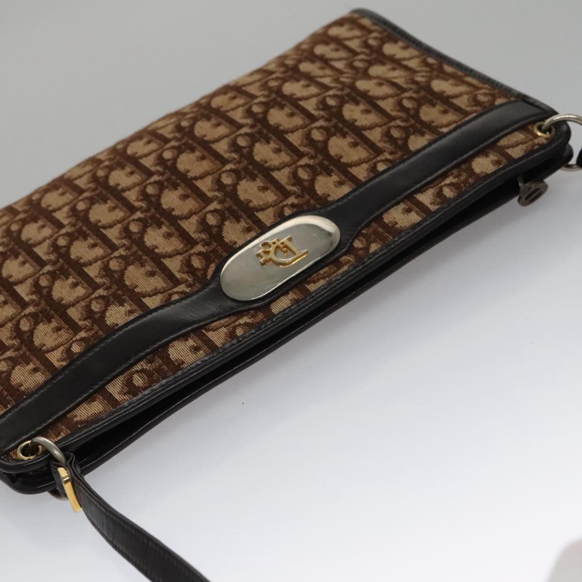Dior Trotter Brown Canvas Shoulder Bag (Pre-Owned) Size ONE SIZE - 12 Thumbnail