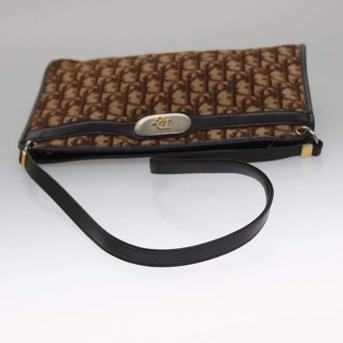 Dior Trotter Brown Canvas Shoulder Bag (Pre-Owned) Size ONE SIZE - 4 Thumbnail