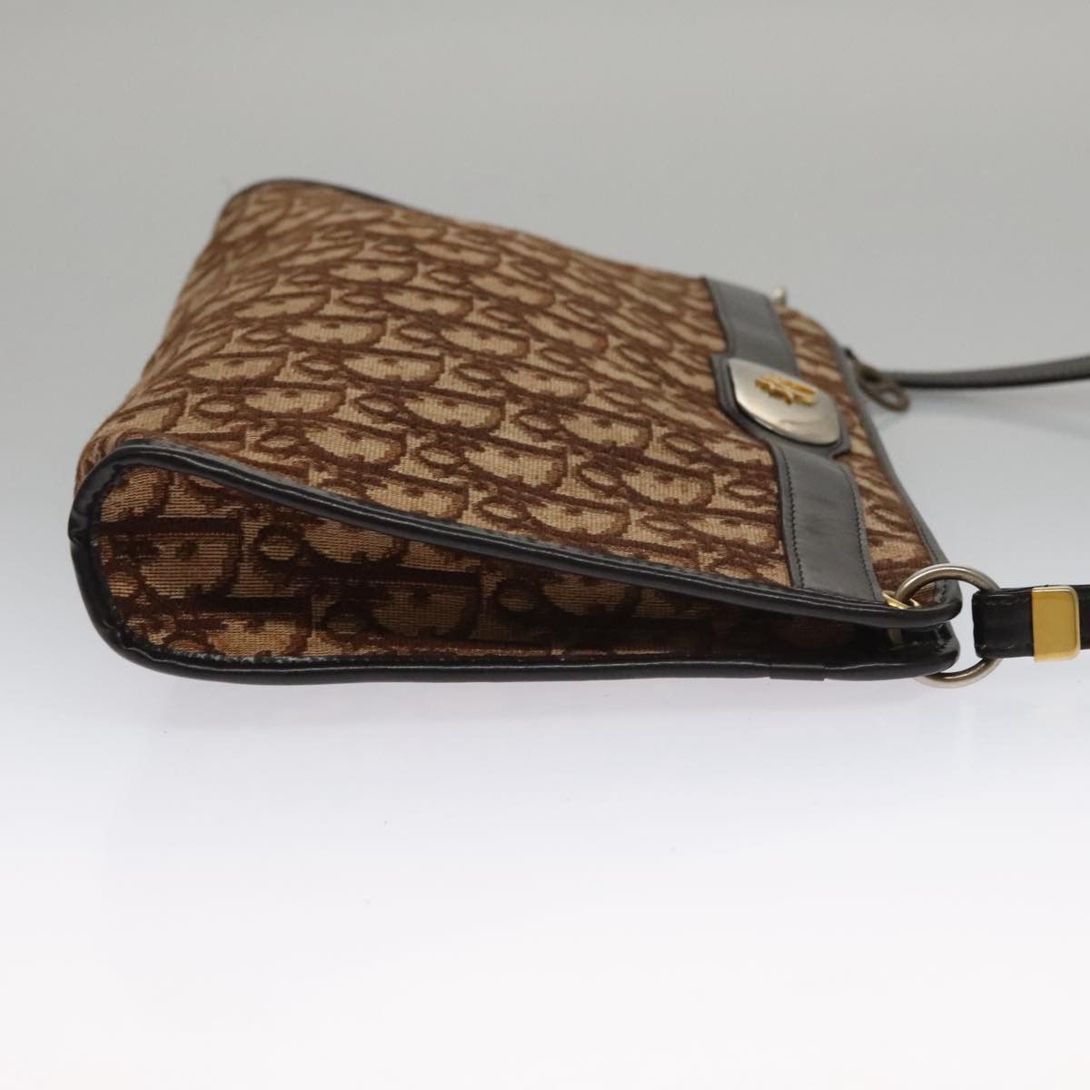 Dior Trotter Brown Canvas Shoulder Bag (Pre-Owned) Size ONE SIZE - 3 Thumbnail