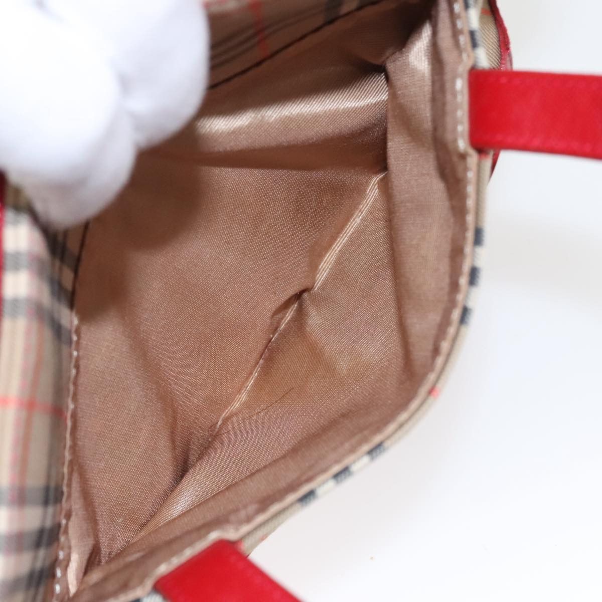 Burberry Nova Check Beige Canvas Handbag (Pre-Owned) Size ONE SIZE - 14 Thumbnail