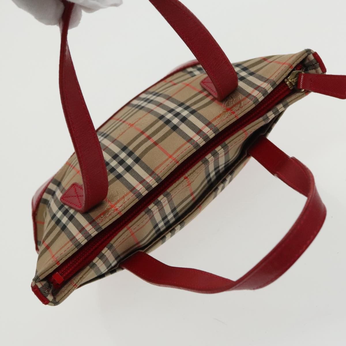 Burberry Nova Check Beige Canvas Handbag (Pre-Owned) Size ONE SIZE - 12 Thumbnail