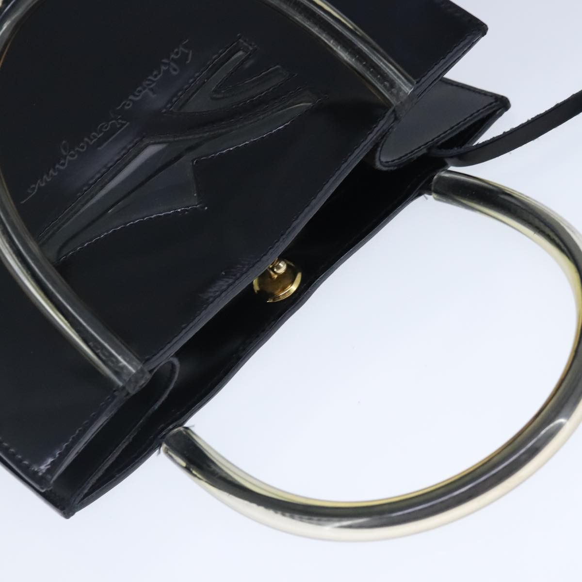 Salvatore Ferragamo Black Leather Handbag (Pre-Owned) Size ONE SIZE - 13 Thumbnail
