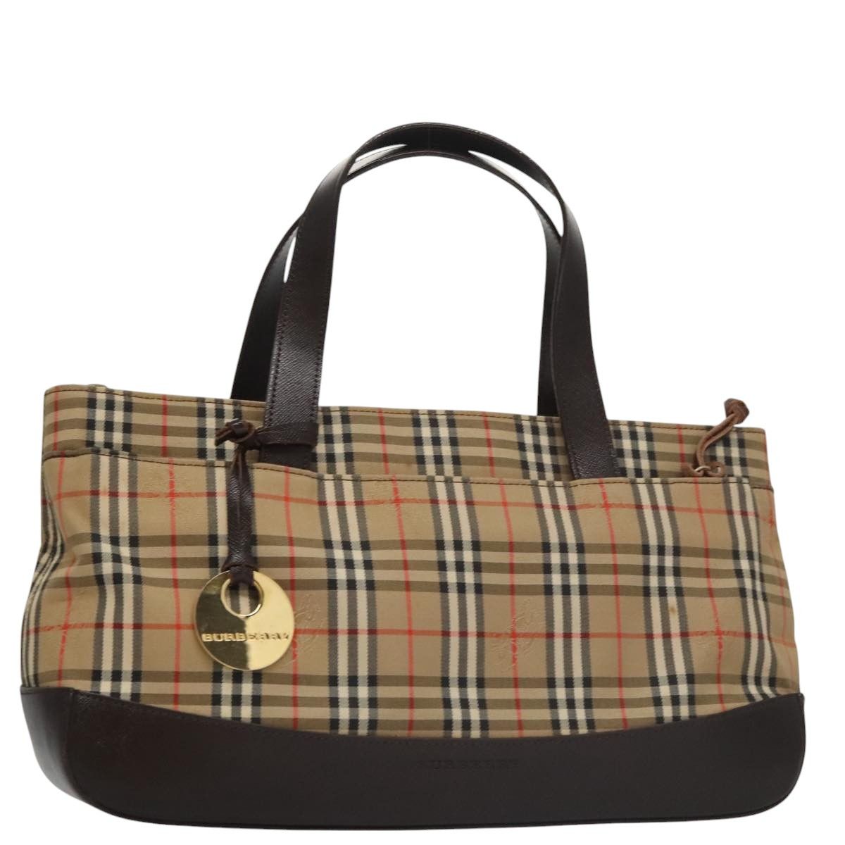 Burberry Nova Check Beige Canvas Handbag (Pre-Owned) Size ONE SIZE - 12 Thumbnail