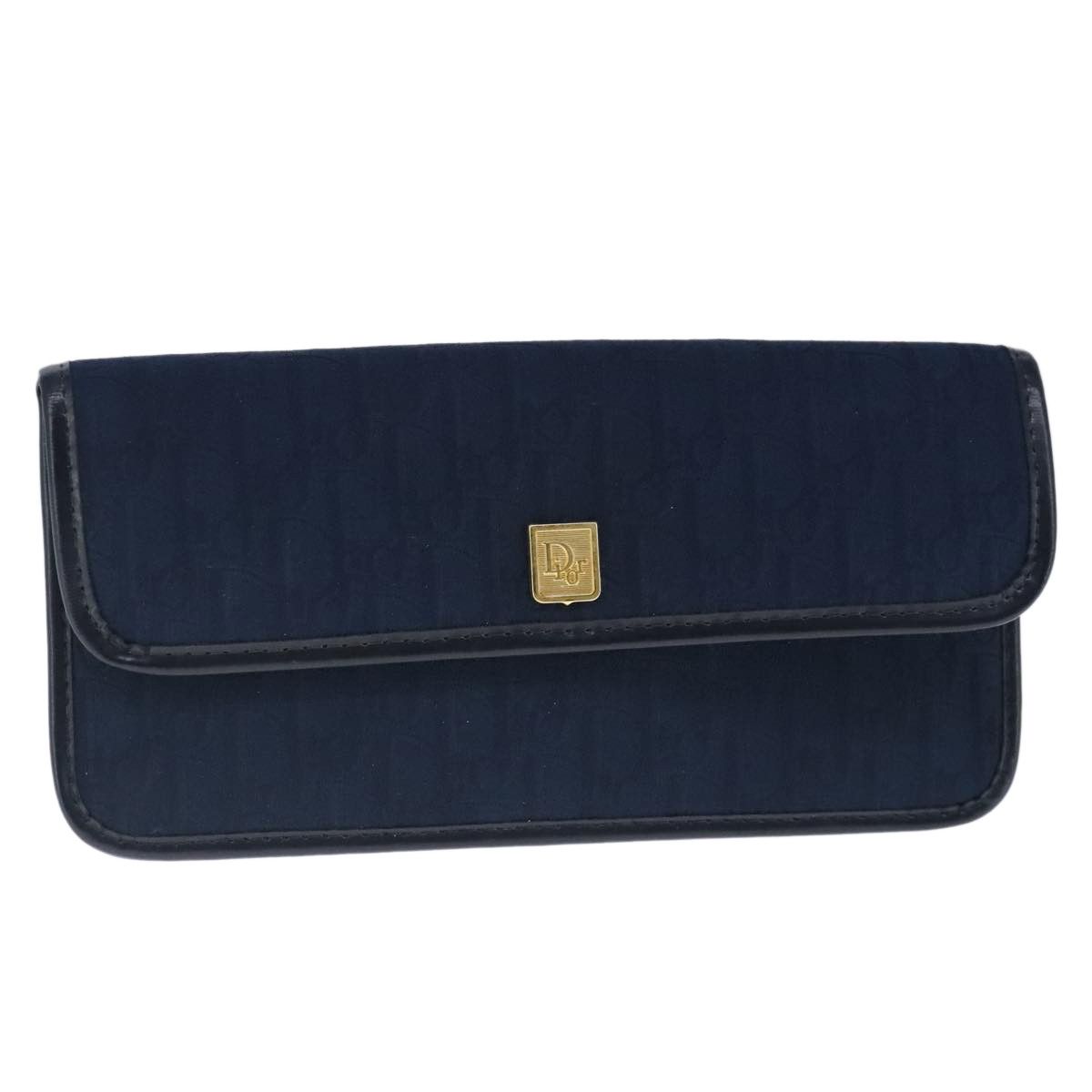 Dior Trotter Navy Canvas Clutch Bag (Pre-Owned) Size ONE SIZE - 13 Thumbnail
