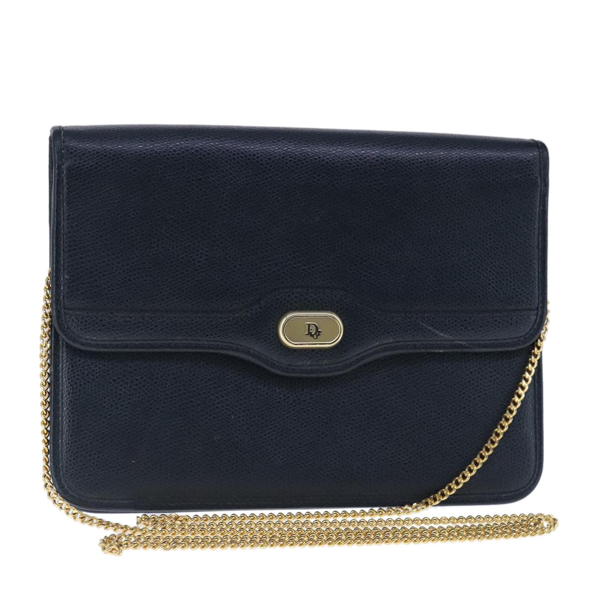 Dior Vintage Navy Leather Shoulder Bag (Pre-Owned) Size ONE SIZE - 17 Thumbnail