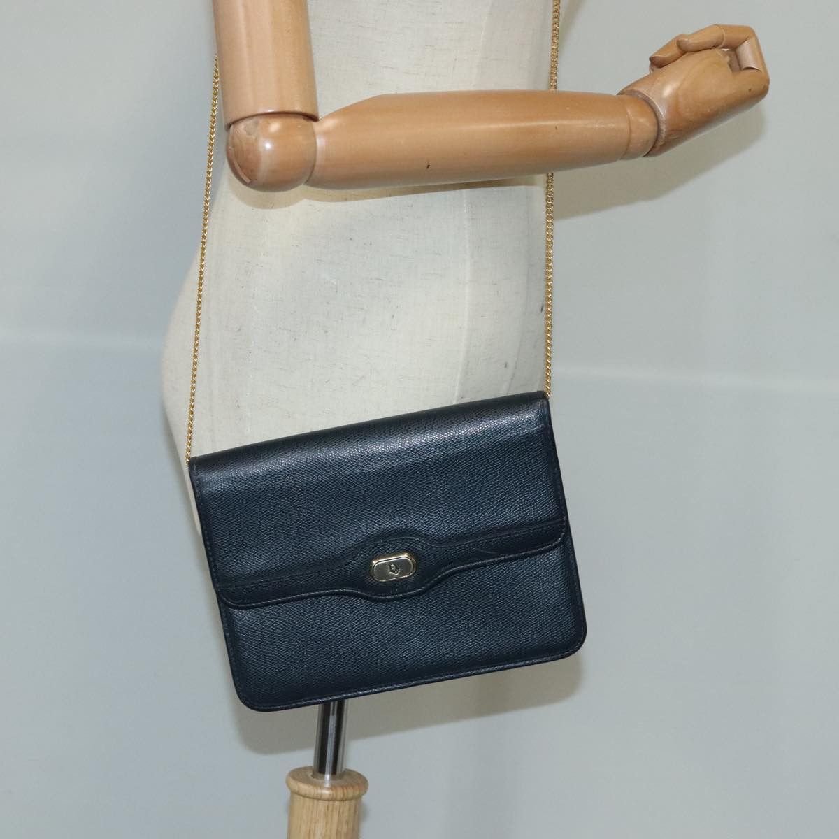 Dior Vintage Navy Leather Shoulder Bag (Pre-Owned) Size ONE SIZE - 16 Thumbnail