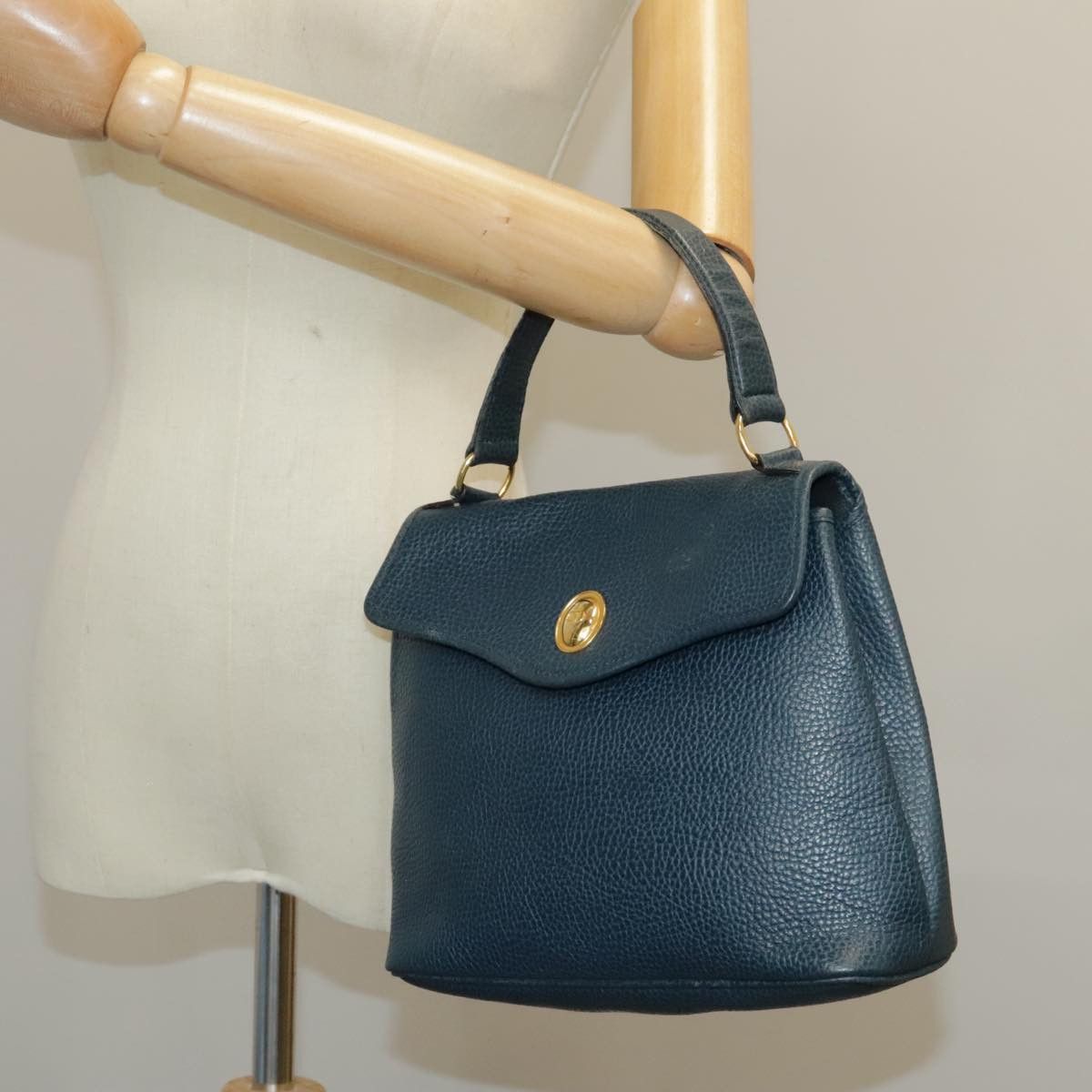 Dior Navy Leather Handbag (Pre-Owned) Size ONE SIZE - 10 Thumbnail