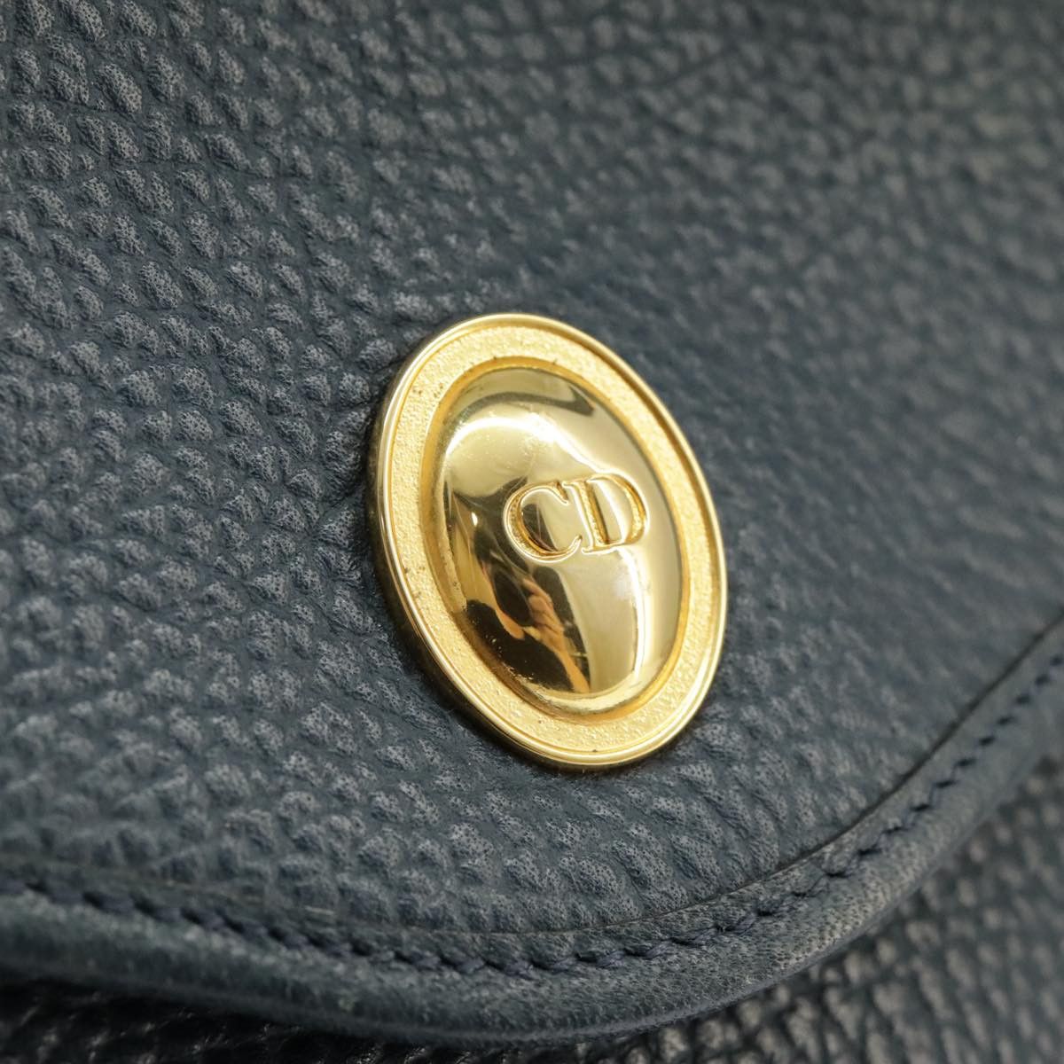 Dior Navy Leather Handbag (Pre-Owned) Size ONE SIZE - 7 Thumbnail