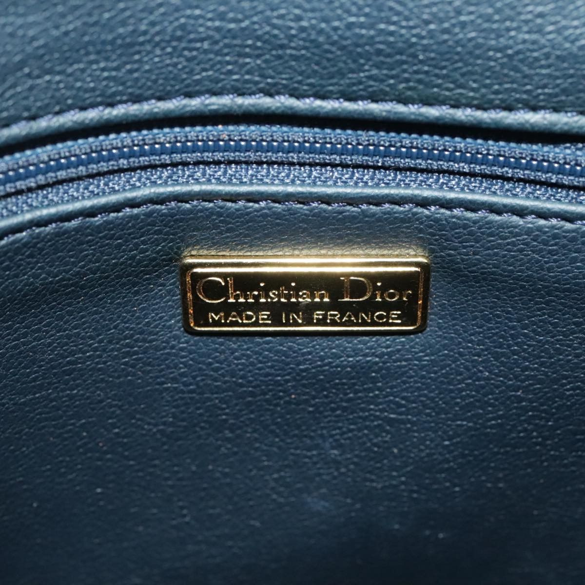Dior Navy Leather Handbag (Pre-Owned) Size ONE SIZE - 9 Thumbnail