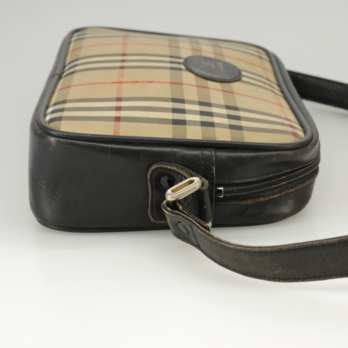 Burberry Nova Check Beige Canvas Shoulder Bag (Pre-Owned) Size ONE SIZE - 4 Thumbnail